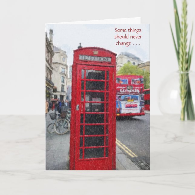 SPECIAL FRIEND SYMBOLIC RED PHONE BOOTH BIRTHDAY CARD (Front)