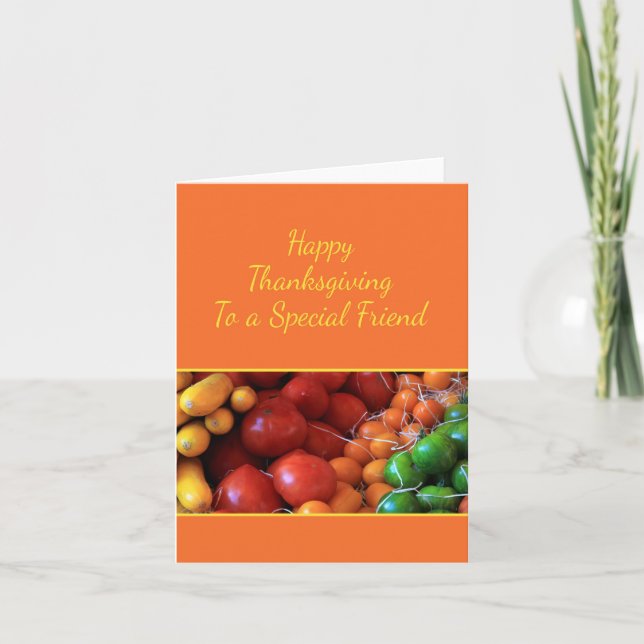 Special friend Thanksgiving Card (Front)
