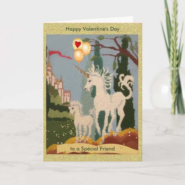 Special Friend Unicorn Magic Valentine's Day Card (Front)