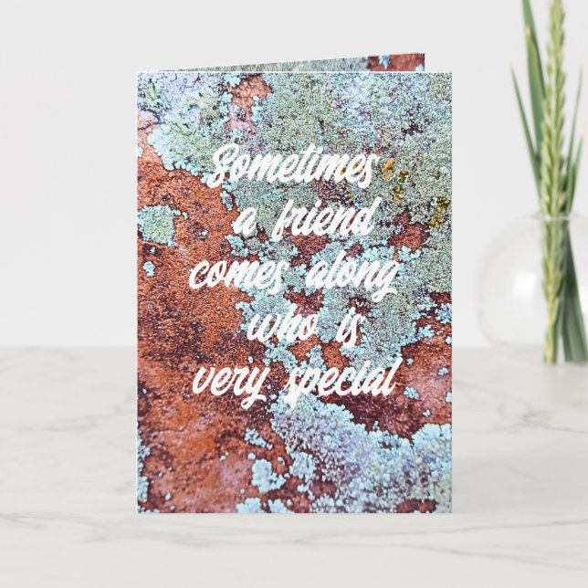Special Friend Who is a Rock Nature Card (Front)