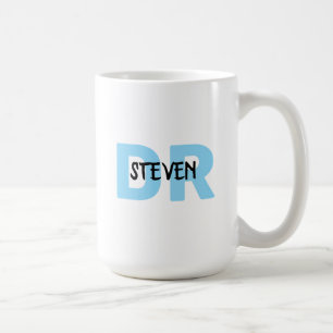 Special gift for male Doctor with blue DR name Coffee Mug