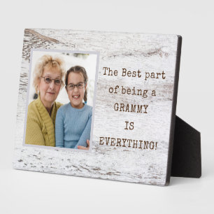 Special Gift! Grammy Photo Plaque with Easel
