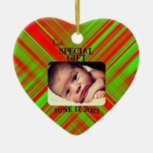 Special Gift  Heart Photo Acrylic Ornament
