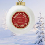 Special Gift! Merry Retired Christmas ornament<br><div class="desc">Retiree ornament</div>