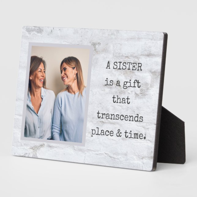 Special Gift! SISTER Photo Plaque with Easel (Side)