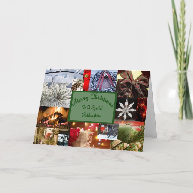 Special goddaughter Christmas Holiday Card (Front)