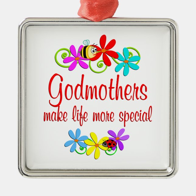 Special Godmother Metal Tree Decoration (Front)