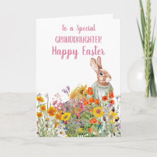 Special Granddaughter Vintage Bunny Card