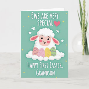 Special Grandson Easter Lamb Card