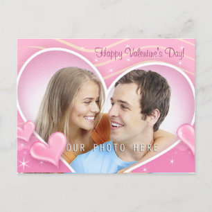 Special Hearts with Your Photo Holiday Postcard