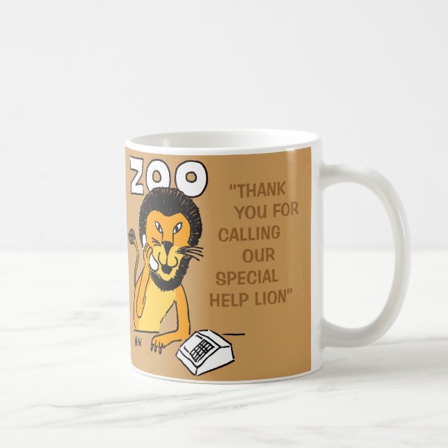 Special Help Lion Coffee Mug (Right)