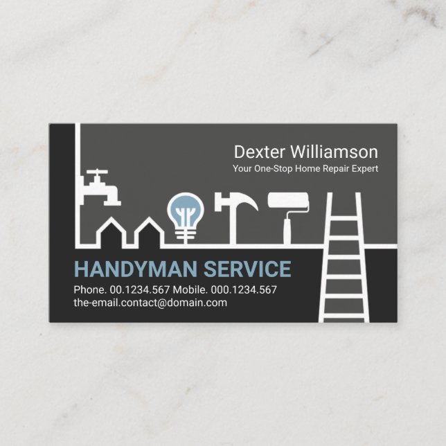 Special Home Handyman Border Construction Builder  Business Card (Front)