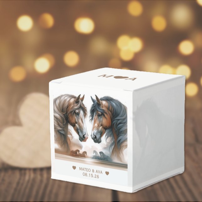 Special Horses Nature Wedding Favour Box (Creator Uploaded)
