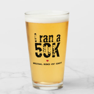 Special Idiot Ultramarathon Running Funny Glass