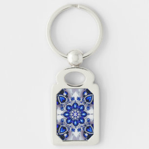 Special keychain with Blue White Colours Design