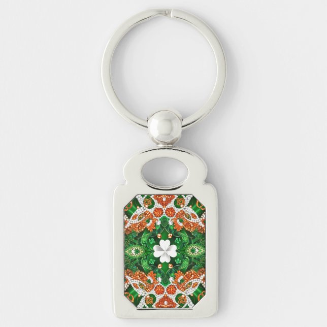 Special keychain with Irish Colours Design (Front)