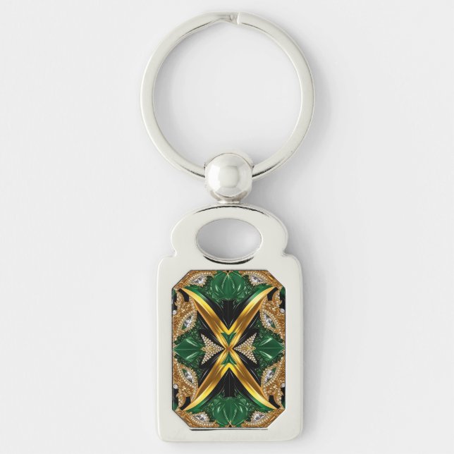 Special keychain with Jamaican Colours Design (Front)