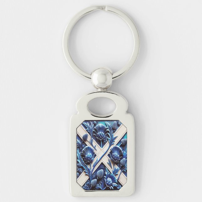 Special keychain with Scottish Thistles Design (Front)