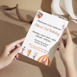 Special Kids Cartoon Theme Elegant Birthday Invitation