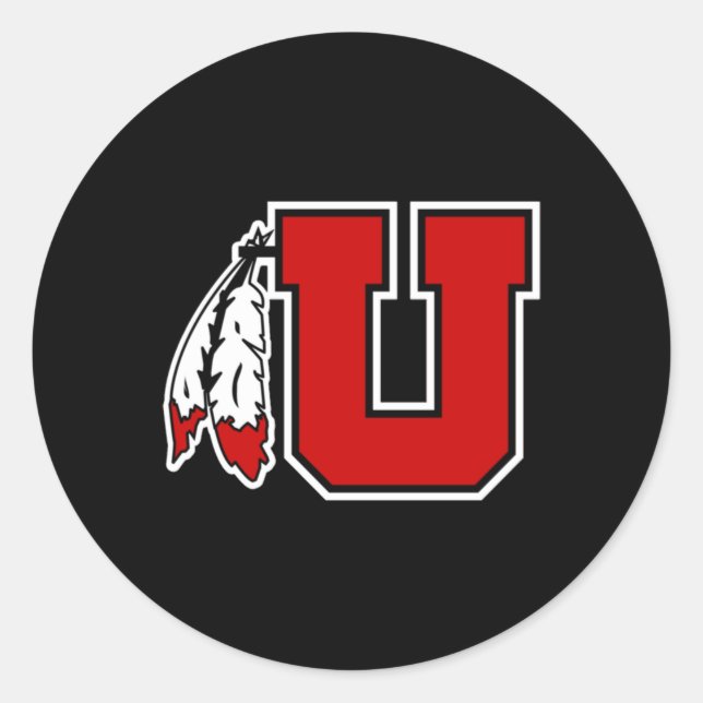 Special Logo Utah Utes Sticker  (Front)