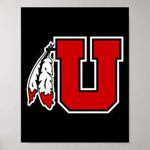 Special Logo Utah Utes Sticker  Poster