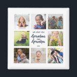 Special Magnet 8 Photos for Grandma Grandpa<br><div class="desc">Perfect for Grandma & Grandpa's fridge! Upload 8 of your fave photos to this photo grid magnet for a special keepsake they can see everyday.</div>