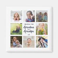Special Magnet 8 Photos for Grandma Grandpa