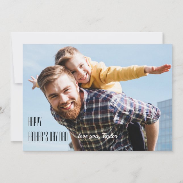 Special Memory Father's Day Photo Card (Front)