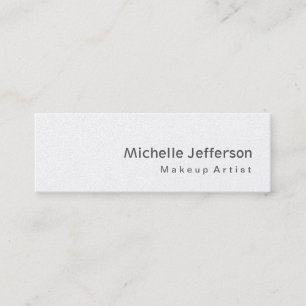 Special Modern Skinny Grey Makeup Artist Mini Business Card