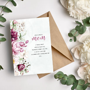 Special Mum Peonies Watercolor Holiday Card