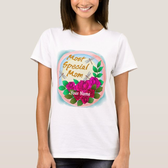 Special Mum Roses  T-Shirt (Front)