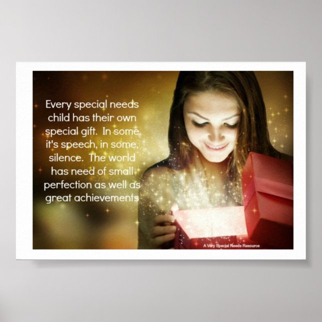 Special Needs Child Gift Poster (Front)