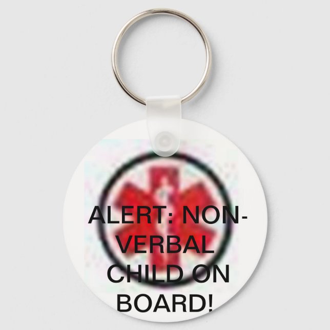 SPECIAL NEEDS CHILD ON BOARD KEYCHAIN! KEY RING (Front)