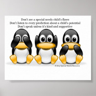 Special Needs Penguin Poster