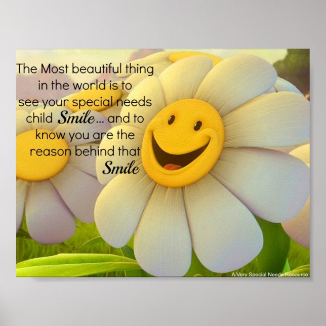Special Needs Smile Poster (Front)