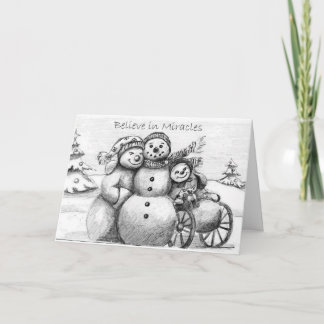 Special Needs Snowman Holiday Card