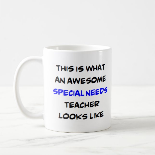 special needs teacher, awesome coffee mug (Left)