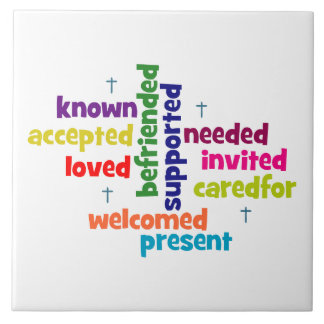 Special Needs Word Cloud Ceramic Tile