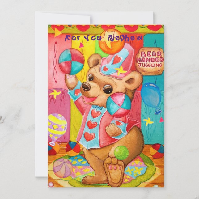 Special Nephew Birthday Greetings Card. Thank You Card (Front)