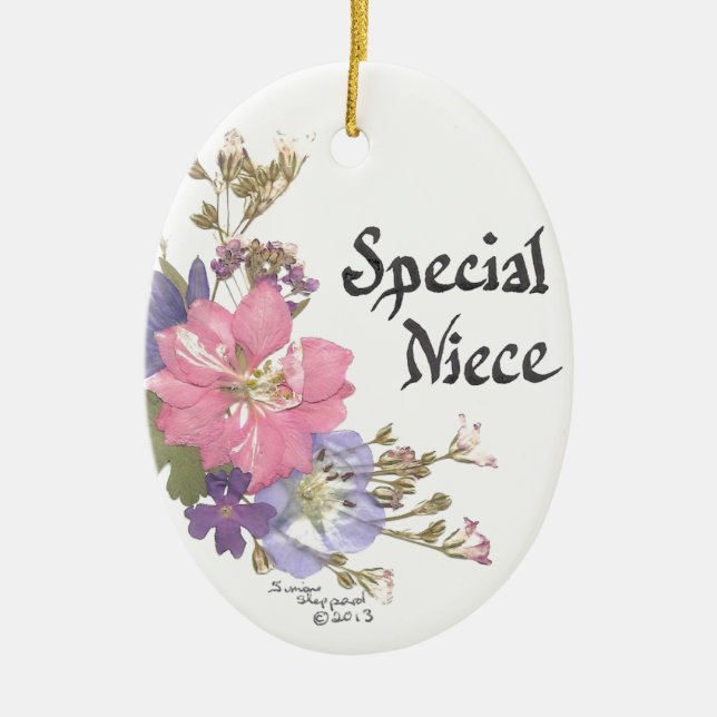 Special Niece Ceramic Tree Decoration (Front)