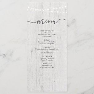 Special Occasion Menu   Rustic Romantic