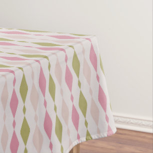 Special Occasion Party Pinks Green Tablecloth