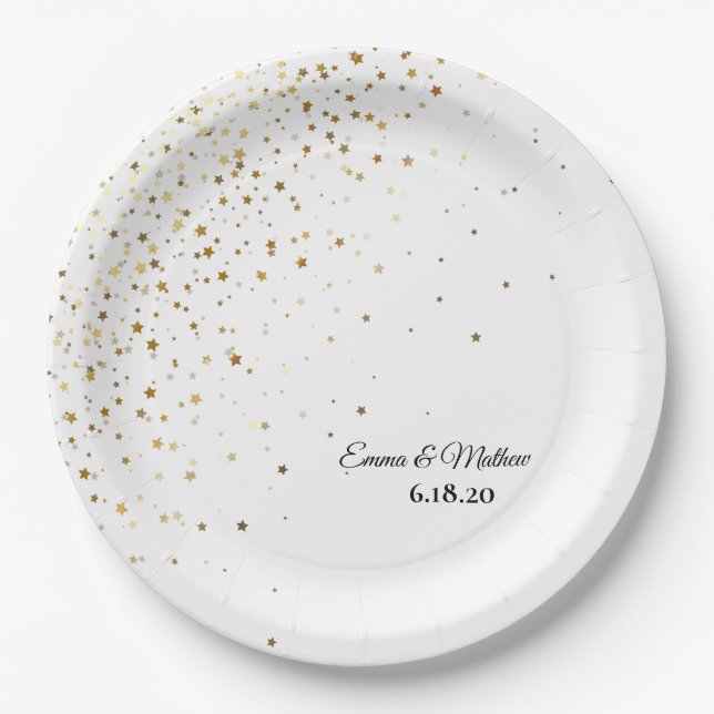 Special Occasion Personalised Petite Stars Paper Plate (Front)