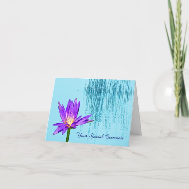 Special Occasion Water Lily Note Greeting Cards (Front)