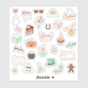 Special Occasions Holiday Celebration Sticker Set