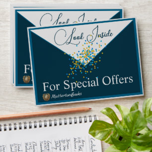 Special Offers Confetti Blue Logo Envelope