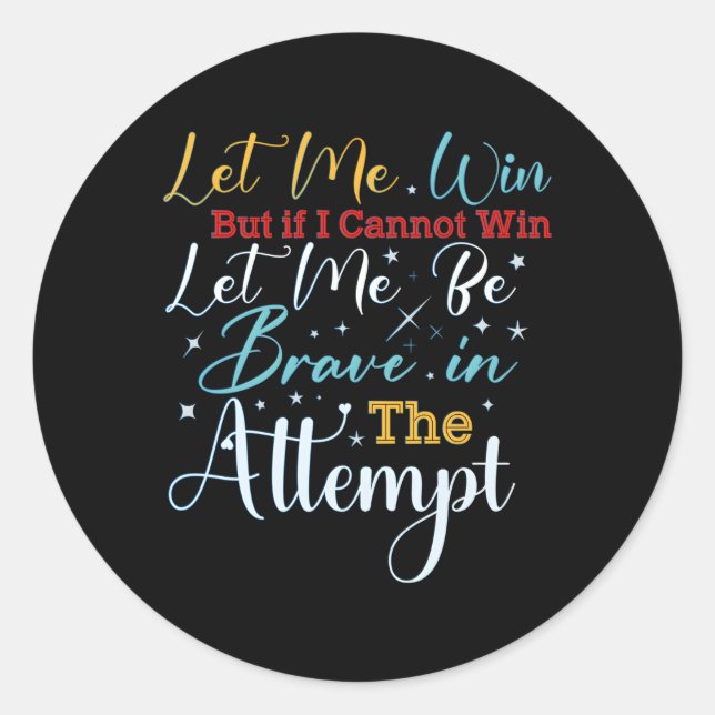 Special Olympics Let Me Win Classic Round Sticker (Front)