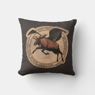 Special Op Flying Moose Aviation Patch Cushion