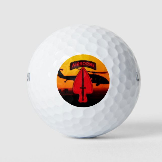 Special ops usasoc soc sof veterans vets patch golf balls (Front)