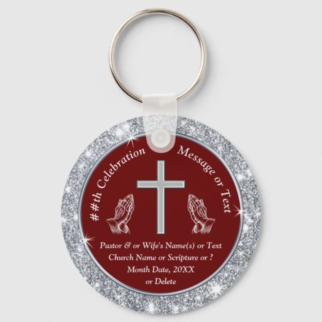 Special Order Church Anniversary Keychain, Doris Key Ring (Front)